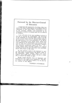 Forward by the Director General of Education