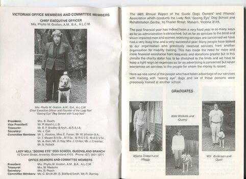 Phyllis Gration and three SEDA puppies and owners