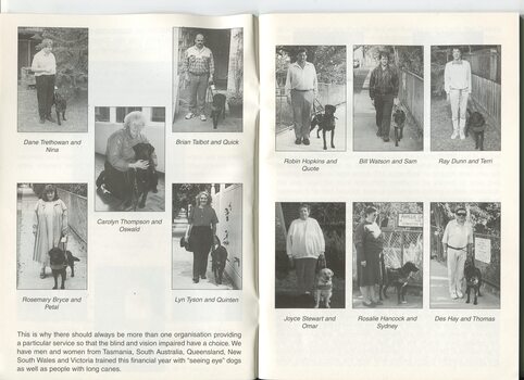 Eleven SEDA puppies and owners outside 