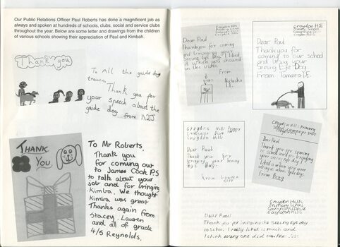 Letters and cards of thanks from children