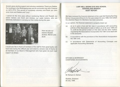 Image of SEDA trainers and signed audit report