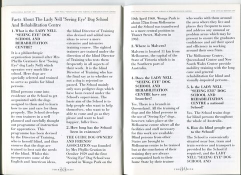 Facts about the Lady Nell Seeing Eye Dog School