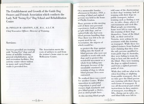 History on the establishment of Seeing Eye Dogs