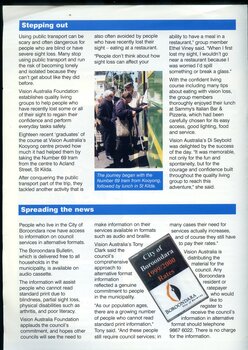 Newsletter with text and images