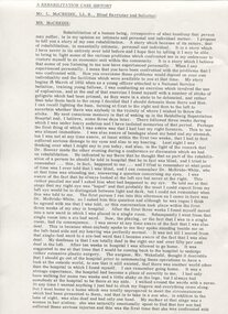 Address given by Lawrence McCredie at conference