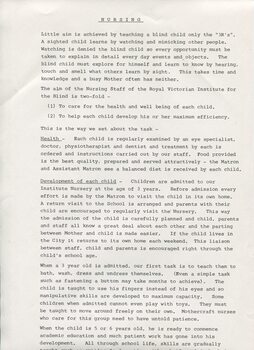 Overview of the aims of nursing staff