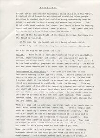 Overview of the aims of nursing staff