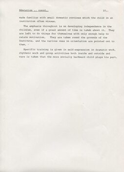 Overview of educational buildings and services