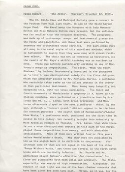 Article reprints and notes about fundraising