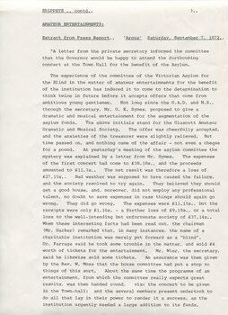 Article reprints and notes about fundraising