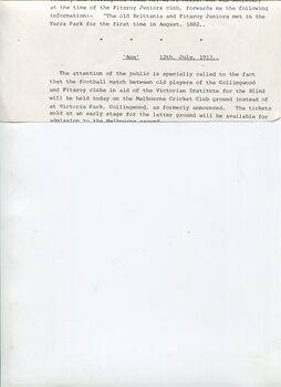 Article reprints and notes about fundraising