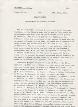 Article reprints and notes about fundraising