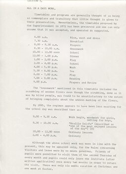 Study of Victorian era education for blind and low vision students