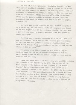 Study of Victorian era education for blind and low vision students