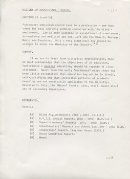 Study of Victorian era education for blind and low vision students