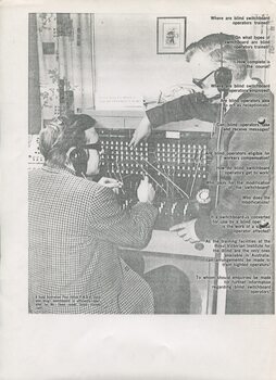 Two men at switchboard at RVIB