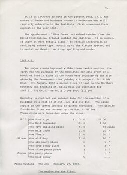 Chronological history of RVIB 1866-1970