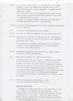 Chronological history of RVIB 1866-1970