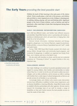 Discussion of Early Years support and picture of child with Mum