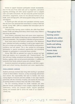 Information on support for learning years