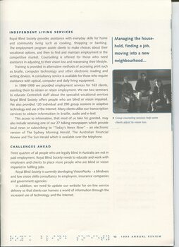 Discussion of services available for people of working age