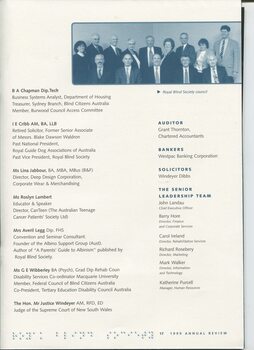 Image of and listing of Council members