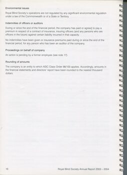Directors statement on financial activity and planning