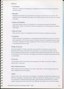 Notes to and forming part of the financial statement