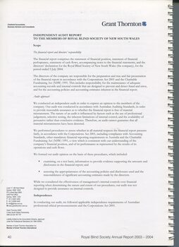 Independent audit report by Grant Thornton