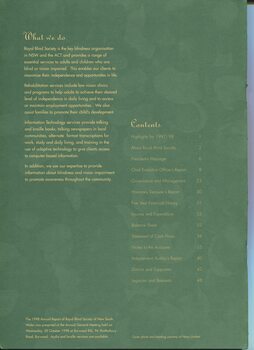 Contents listing and What We Do