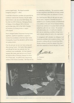 President's report and image of recording studio