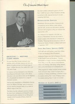 CEO report with portrait of John Landau
