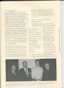 CEO's report with John Chatterton at Talking Book awards