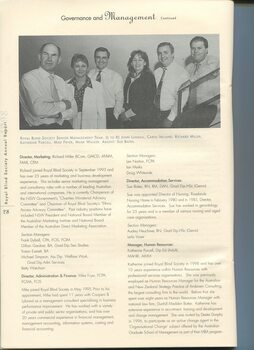 Corporate governance information for the Society