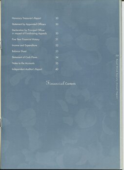 Royal Blind Society Financial Statement for the year 1997-1998