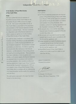 Independent auditors report on financial statement