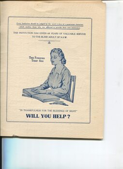 Drawing of woman with request for help