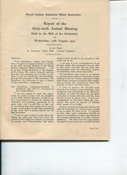 Annual report of AGM with speeches