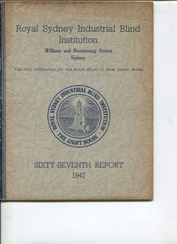 Front cover with lighthouse shining beam out to sea logo
