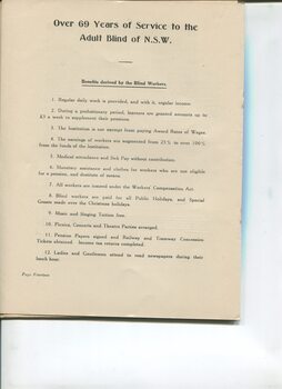 Benefits provided to workers of the Institution