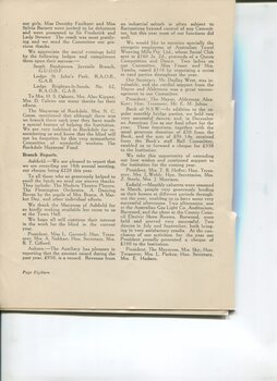 Royal Sydney Industrial Blind Institution Women's Auxiliary report