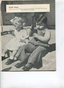 Twins Sandra and Graeme at the nursery