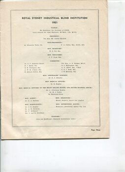 Listing of Patron, President, Board and Honorary positions