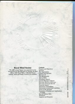 Table of contents and information on AGM