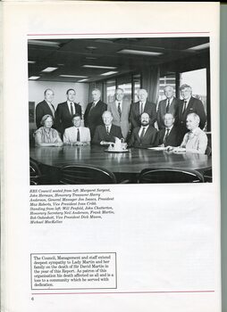 Photograph of Council members at long table