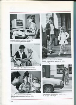 Five images of clients using services