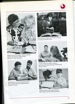 Five images of clients using services