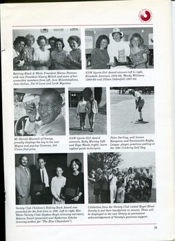 Seven photographs of people at activities and events