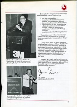 General manager's report on activities during the year