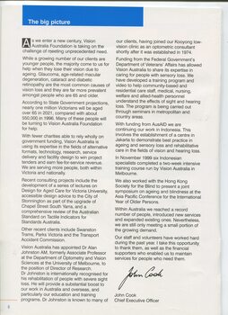 John Cook's report on continuing work to build oragnisation